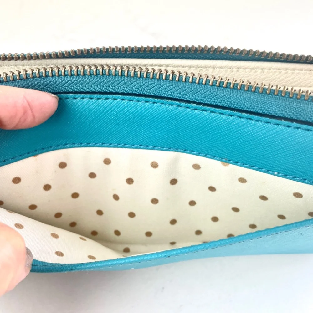 “kate spade” Turquoise Saffiano Leather “Lacey” Wallet, WLRU1689B - Picture 10 of 13